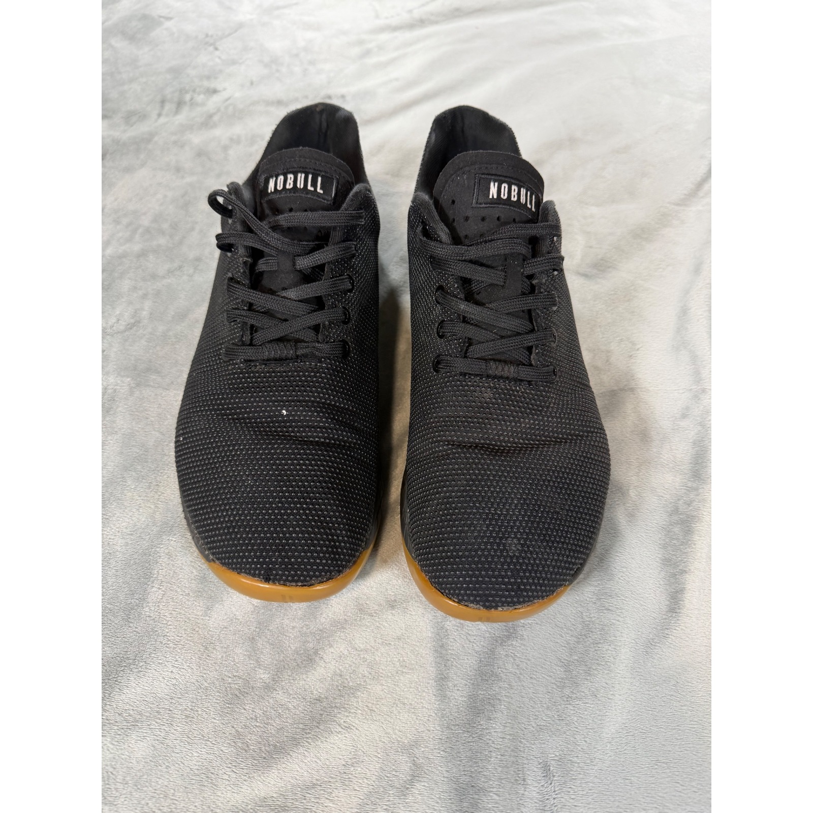 Nobull Superfabric Trainer Lace Up Shoes | Black W/Gum Sole Men's Size 11.5